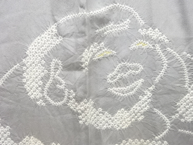 アンティーク　絞り布袋尊模様男物長襦袢